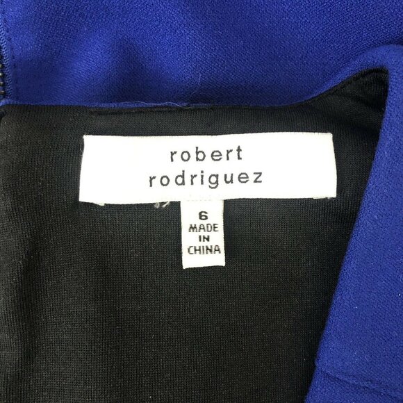 Robert Rodriguez Blue Cap Sleeve Sheath Dress - Picture 4 of 4